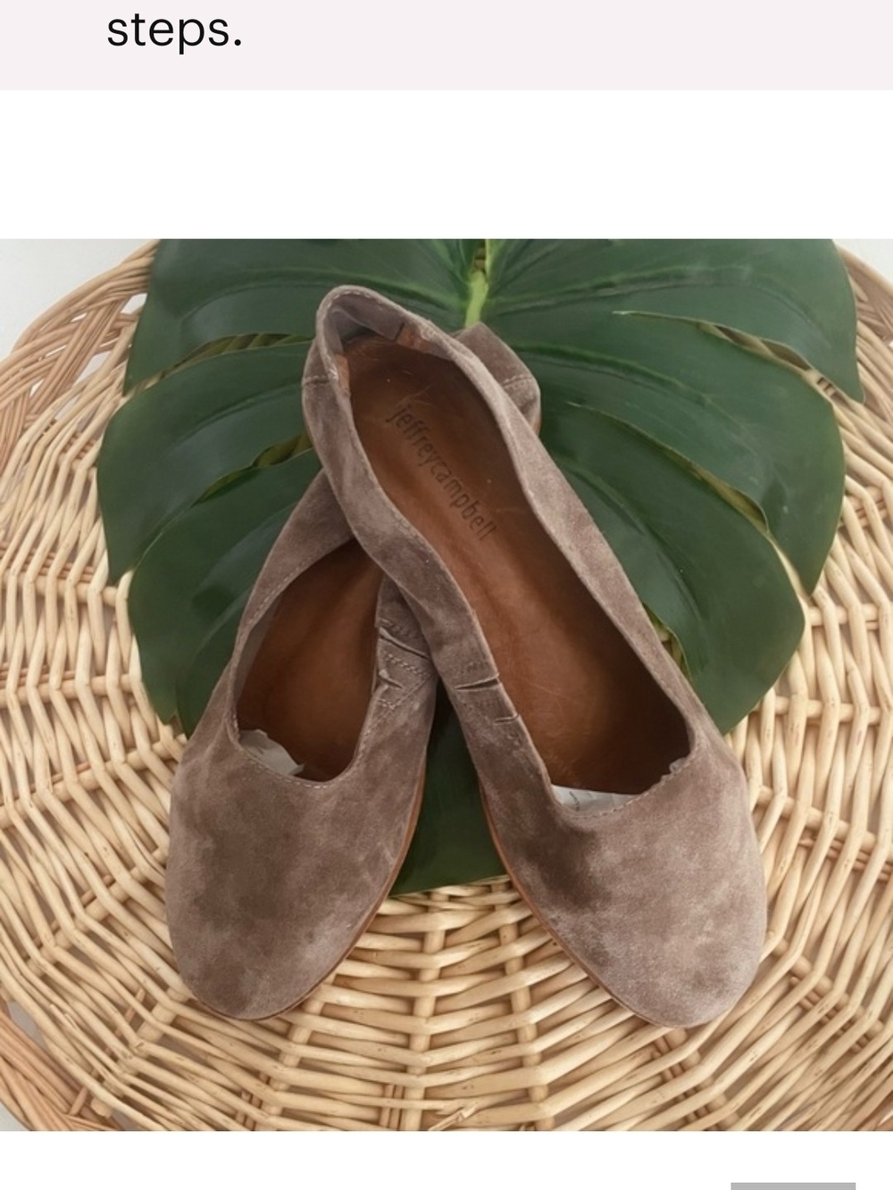 Jeffrey Campbell Jordan Taupe Suede Flat Loafers Shoes size 8.5